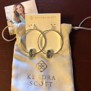 Kendra Scott Gold Hoop Earrings Abalone Shell